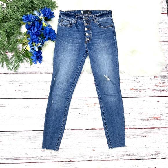 |•KUT FROM THE KLOTH•| DONNA HIGH RISE ANKLE SKINNY Jeans Size 2 - Picture 1 of 11